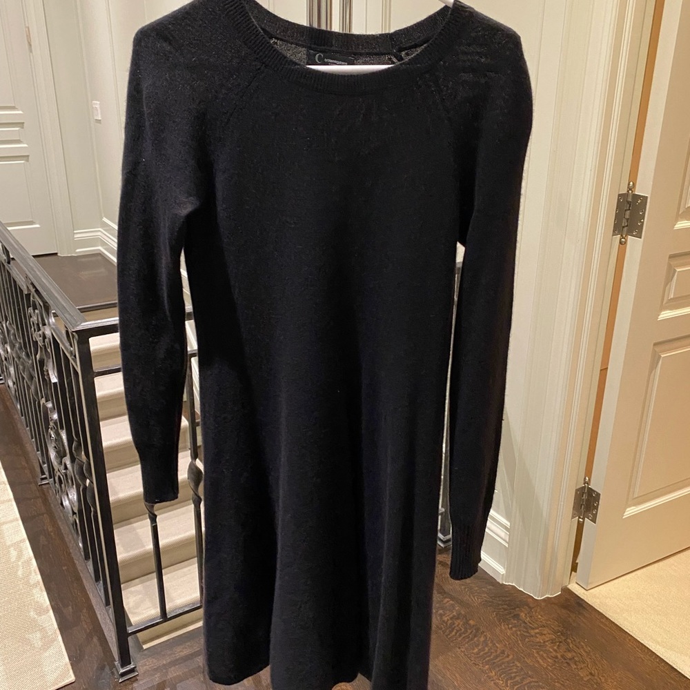 Black Cashmere Long Sleeve Dress